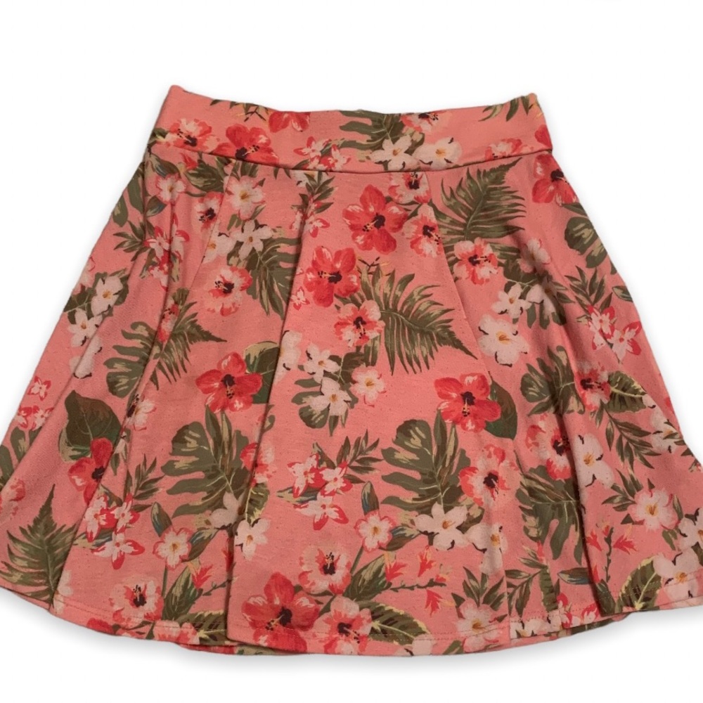 European Floral-Print Skirt